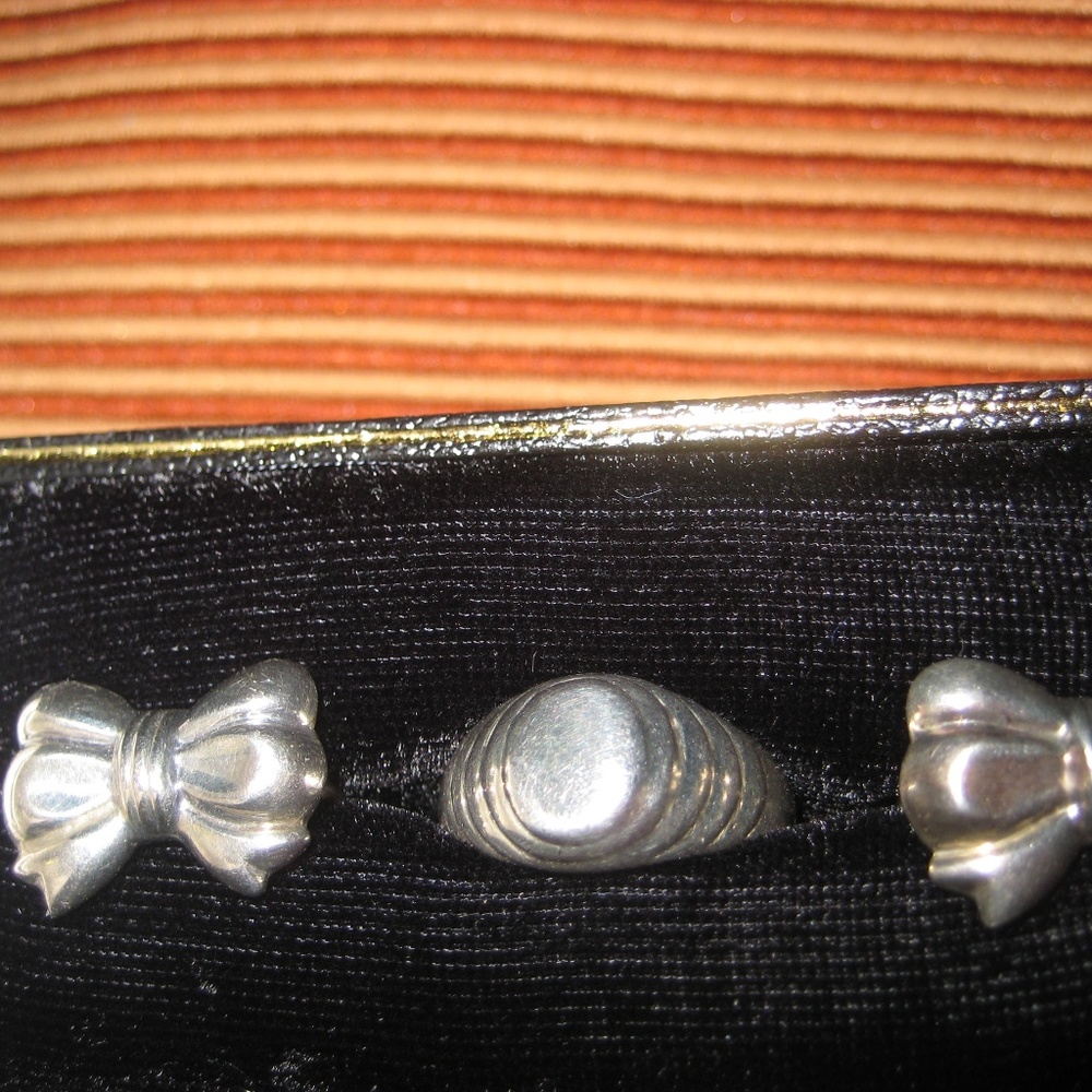 2 Bow Sterling Silver rings